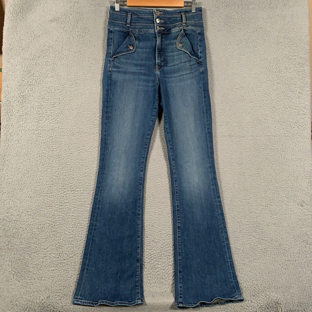 Veronica Beard Giselle Flare Jeans Women's 29/8 Blue Extra High Rise Nantucket